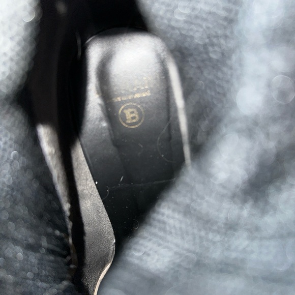 BALMAIN Skye Stretch Knit Ankle Boots In Black Size 37 - Picture 10 of 13